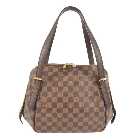 Louis Vuitton Belem MM Handbag Damier Ebene Canvas, Leather - Picture 1 of 16